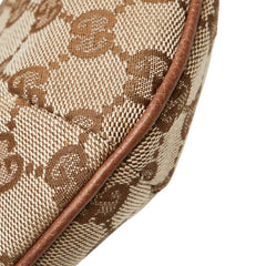 グッチ GGキャンバス バンブー ポーチ 小物入れ 220091 ベージュ ブラウン キャンバス レザー レディース GUCCI 【中古】