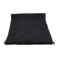 ルイ ヴィトン 21年製 マフラー モノグラム クラシック マフラー M70520 ブラック ウール メンズ LOUIS VUITTON 【中古】