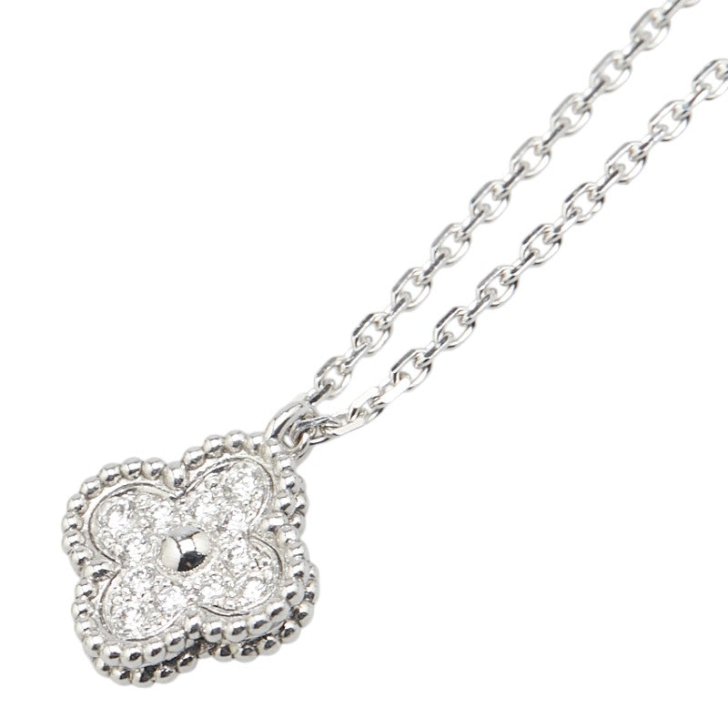 ヴァンクリーフ＆アーペル スウィート アルハンブラ ネックレス VCARO85900 K18WG ホワイトゴールド レディース Van Cleef & Arpels 【中古】