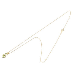 ヨンドシー K18YG イエローゴールド ペリドット ハート モチーフ ネックレス レディース 4℃ 【中古】