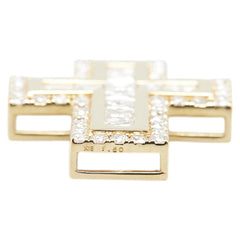 K18YG イエローゴールド ダイヤ1.50ct クロス 十字架 モチーフ ペンダントトップ レディース 【中古】