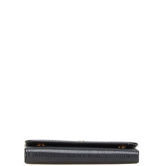 プラダ ロゴ金具 6連 キーケース ブラック レザー レディース PRADA 【中古】