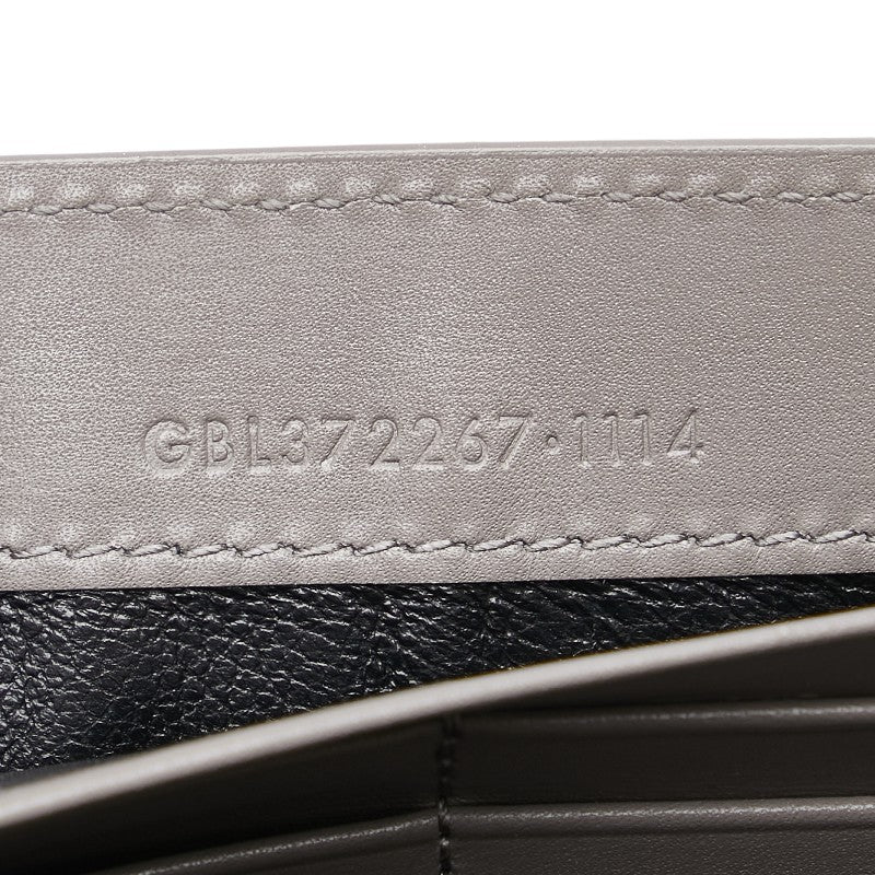サンローラン 長財布 372267 グレー レザー レディース SAINT LAURENT 【中古】