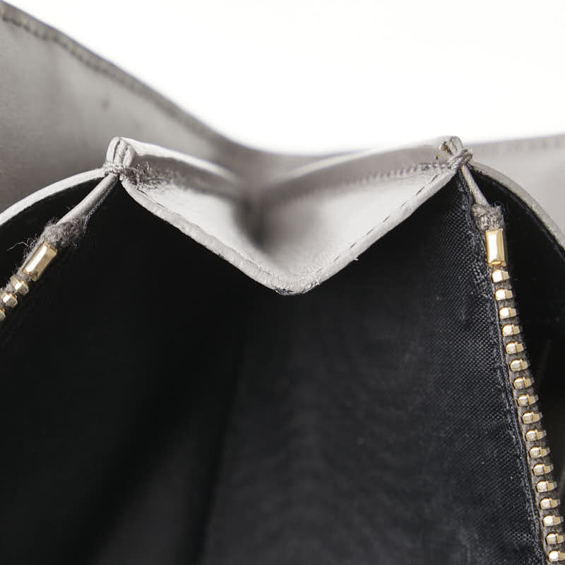 サンローラン 長財布 372267 グレー レザー レディース SAINT LAURENT 【中古】