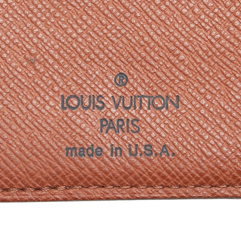 ルイ ヴィトン モノグラム ヴィエノワ 二つ折り財布 M61663 ブラウン PVC レザー レディース LOUIS VUITTON 【中古】