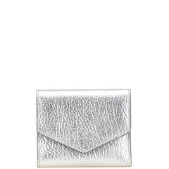 マルタンマルジェラ エンベロープ 三つ折り財布 S56UI0136 シルバー レザー レディース MARTIN MARGIELA 【中古】
