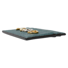グッチ ズゥミ カードケース パスケース 570679 グリーン レザー レディース GUCCI 【中古】