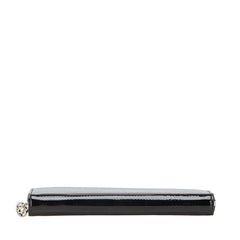 カルティエ ハッピーバースデー ラウンドファスナー 長財布 ブラック パテントレザー レディース CARTIER 【中古】