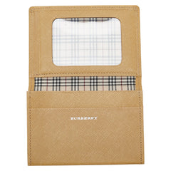 バーバリー ノバチェック カードケース パスケース ベージュ レザー レディース BURBERRY 【中古】