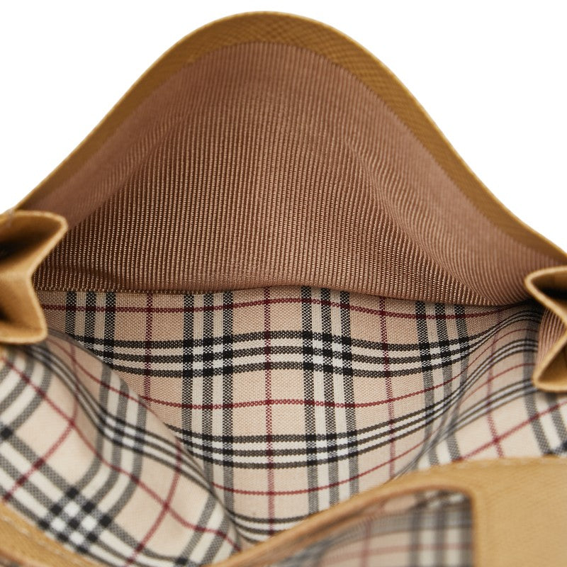 バーバリー ノバチェック カードケース パスケース ベージュ レザー レディース BURBERRY 【中古】