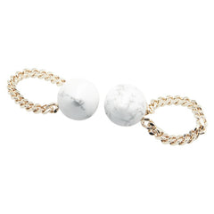 フェンディ スタッドピアス チェーン ゴールド メッキ レディース FENDI 【中古】