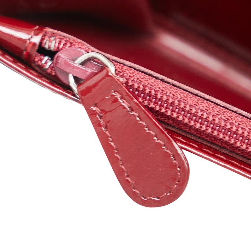 カルティエ ハッピーバースデー 長財布 ワインレッド エナメル レディース CARTIER 【中古】