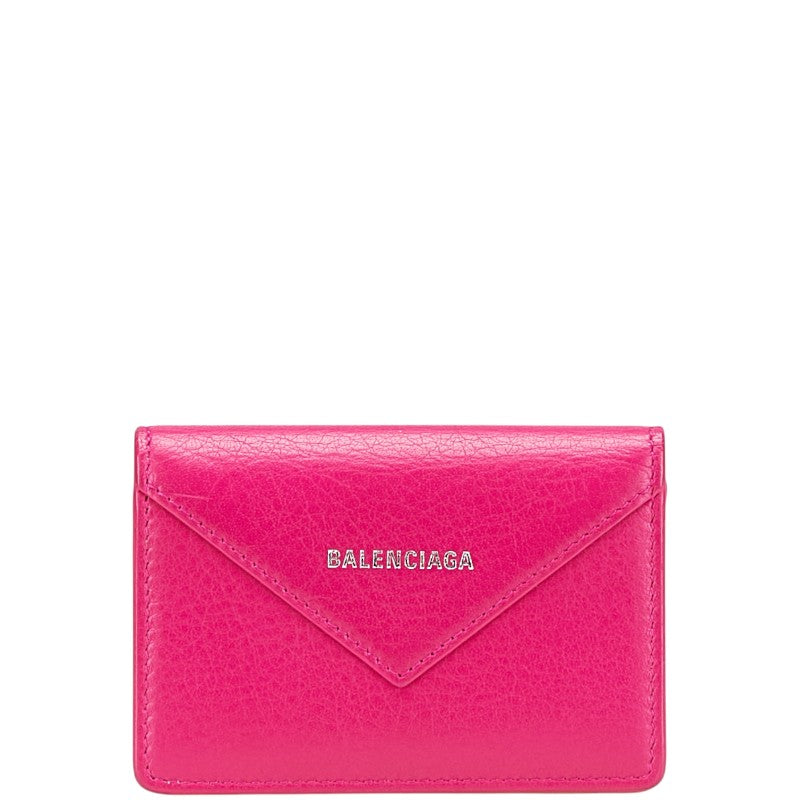 バレンシアガ カードケース パスケース 名刺入れ 499201 ピンク レザー レディース BALENCIAGA 【中古】
