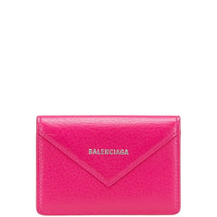 バレンシアガ カードケース パスケース 名刺入れ 499201 ピンク レザー レディース BALENCIAGA 【中古】