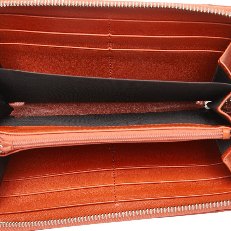 グッチ シマミストラル 長財布 ラウンドファスナー 307993 レッド レザー レディース GUCCI 【中古】