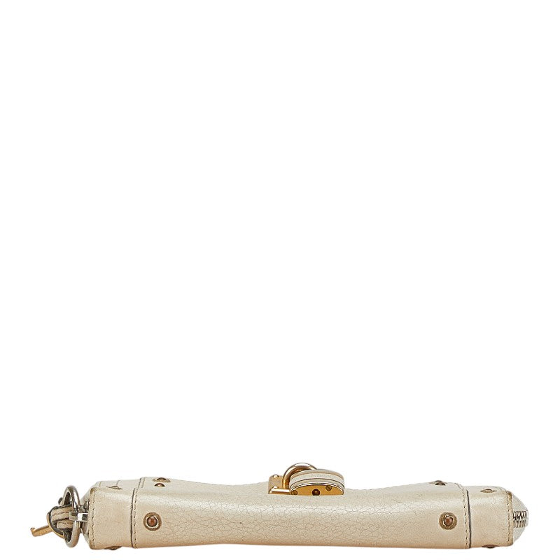 クロエ 長財布 ラウンドファスナー ベージュ レザー レディース Chloe 【中古】