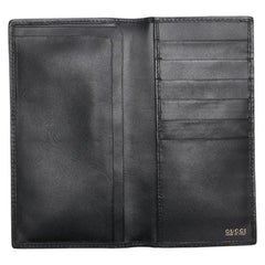 グッチ GGキャンバス 札入れ 030 2778 1299 ブラック キャンバス レザー メンズ GUCCI 【中古】