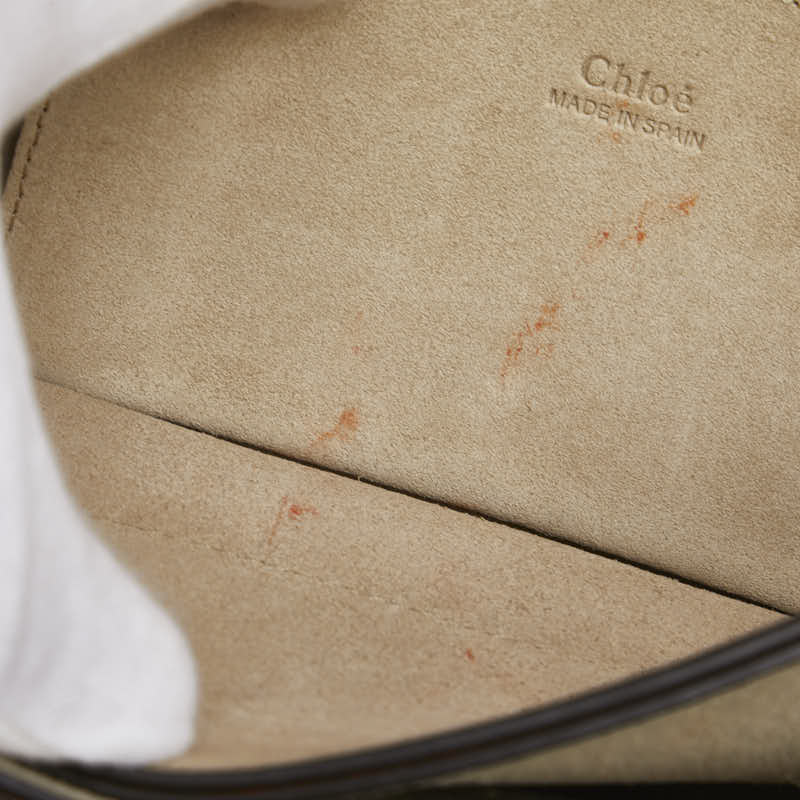 クロエ フェイ スモール 斜め掛け ショルダーバッグ レッド スウェード レザー レディース Chloe 【中古】