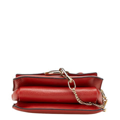 クロエ フェイ スモール 斜め掛け ショルダーバッグ レッド スウェード レザー レディース Chloe 【中古】