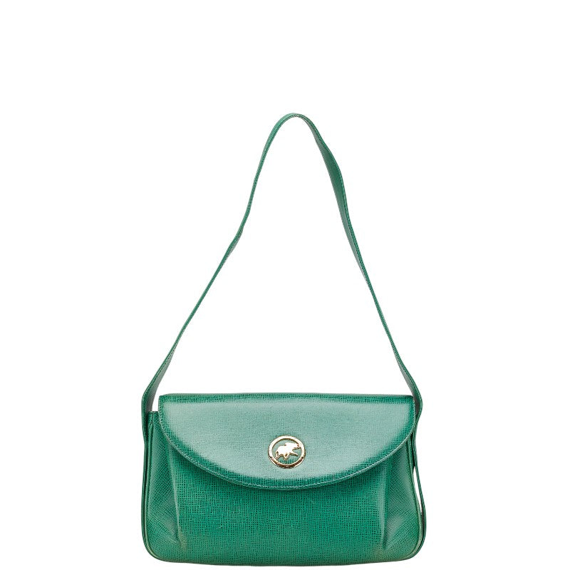 ハンティングワールド ワンショルダーバッグ グリーン レザー レディース HUNTING WORLD 【中古】