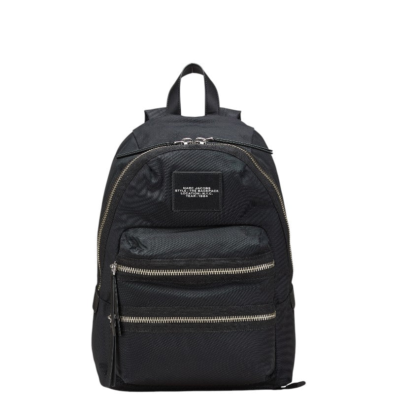 マークジェイコブス ザ バイカー ラージ リュック バックパック ブラック ナイロン レザー レディース MARC JACOBS 【中古】