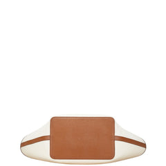 マイケルコース キンバー トートバッグ ハンドバッグ ホワイト ブラウン キャンバス レザー レディース Michael Kors 【中古】