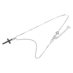 ディオール 十字架 クロス モチーフ ネックレス シルバー メタル レディース Dior 【中古】