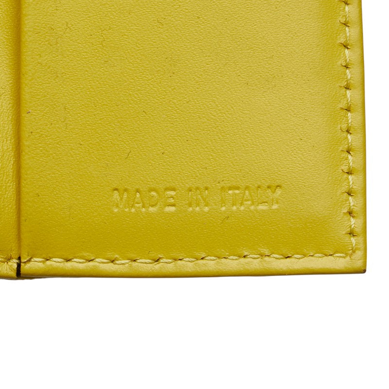 プラダ 三つ折り財布 イエロー オーストリッチ レディース PRADA 【中古】