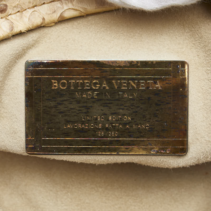 ボッテガヴェネタ ワンショルダーバッグ ハンドバッグ ベージュ ブラウン パイソン レザー レディース BOTTEGAVENETA 【中古】