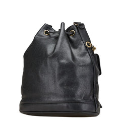 シャネル ココマーク 斜め掛け チェーン ショルダーバッグ ブラック キャビアスキン レディース CHANEL 【中古】