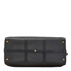 ヴェルサーチェ メデューサ ボストンバッグ ブラック レザー レディース VERSACE 【中古】