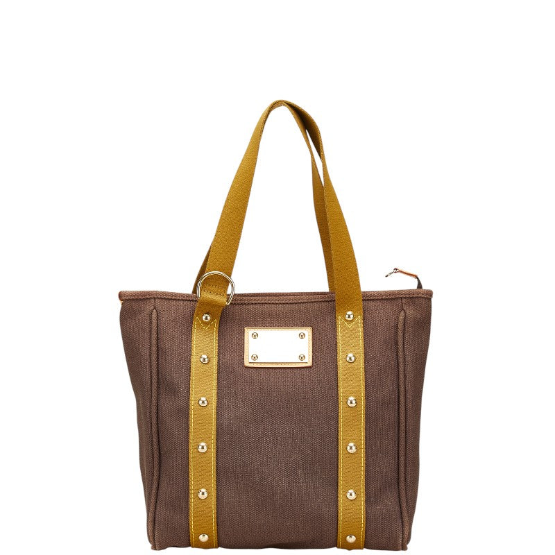 ルイ ヴィトン アンティグア カバMM トートバッグ M40086 ブラウン キャンバス レザー レディース LOUIS VUITTON 【中古】