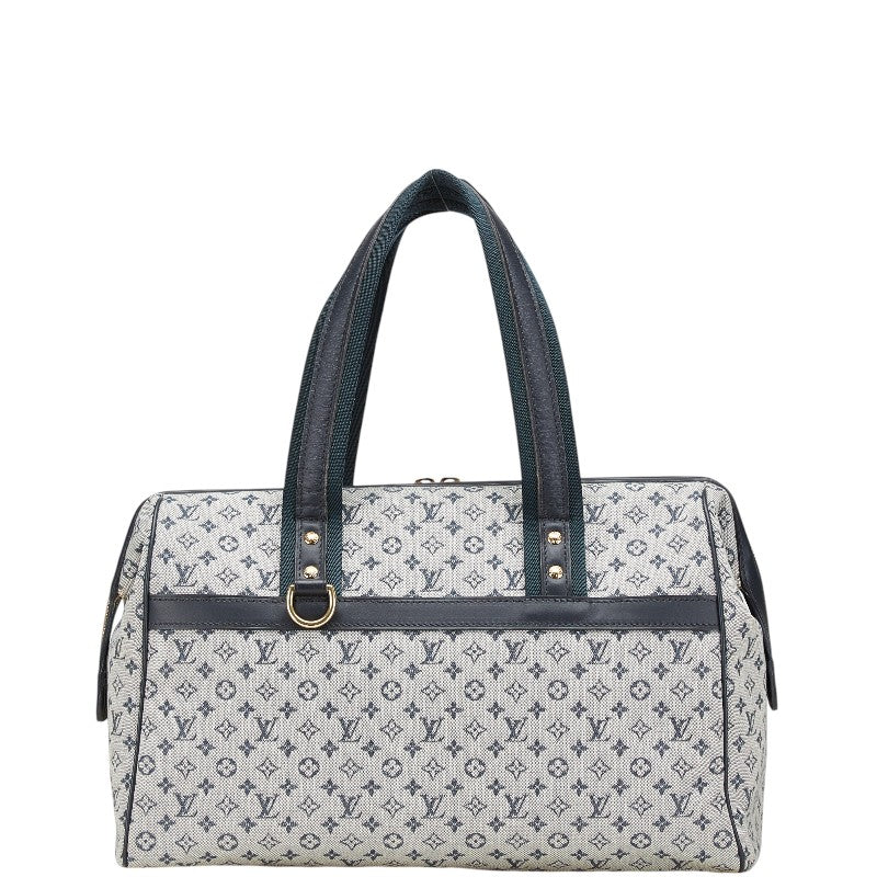 ルイ ヴィトン モノグラム ミニ ジョセフィーヌGM ハンドバッグ M92211 グレー ネイビー キャンバス レザー レディース LOUIS VUITTON 【中古】