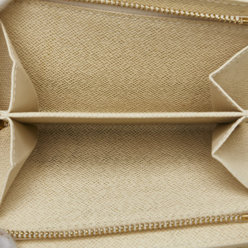 ルイ ヴィトン ダミエ アズール ポルトフォイユ ジョイ 三つ折り財布 N60030 ホワイト PVC レザー レディース LOUIS VUITTON 【中古】
