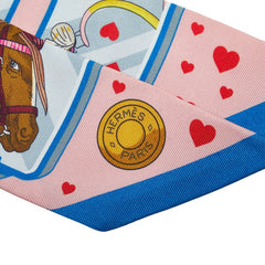 エルメス ツイリー HERMES STORY エルメス ストーリー スカーフ ピンク ブルー マルチカラー シルク レディース HERMES 【中古】