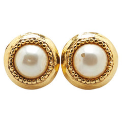 シャネル ヴィンテージ イヤリング ゴールド メッキ フェイクパール レディース CHANEL 【中古】