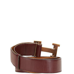 エルメス コンスタンスH ベルト ボルドー ワインレッド ボックスカーフ メンズ HERMES 【中古】
