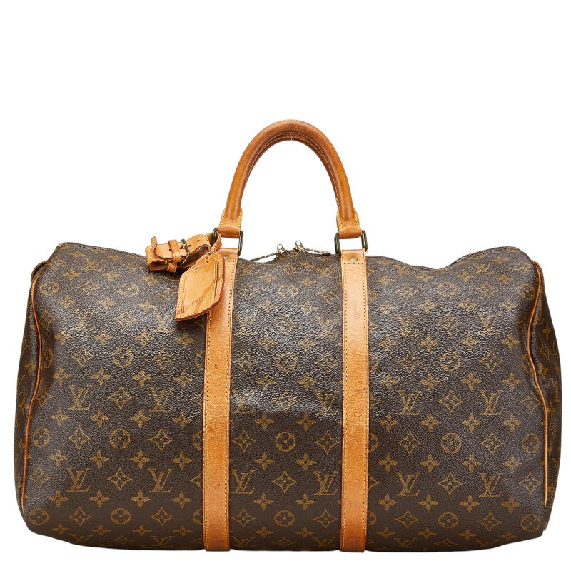 ルイ ヴィトン モノグラム キーポル50 ボストンバッグ M41426 ブラウン PVC レザー レディース LOUIS VUITTON 【中古】