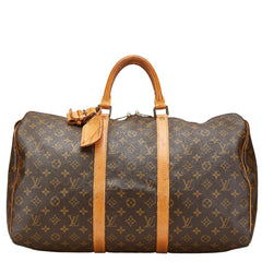 ルイ ヴィトン モノグラム キーポル50 ボストンバッグ M41426 ブラウン PVC レザー レディース LOUIS VUITTON 【中古】