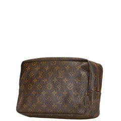 ルイ ヴィトン モノグラム トゥルース トワレット28 ポーチ セカンドバッグ M47522 ブラウン PVC レザー レディース LOUIS VUITTON 【中古】