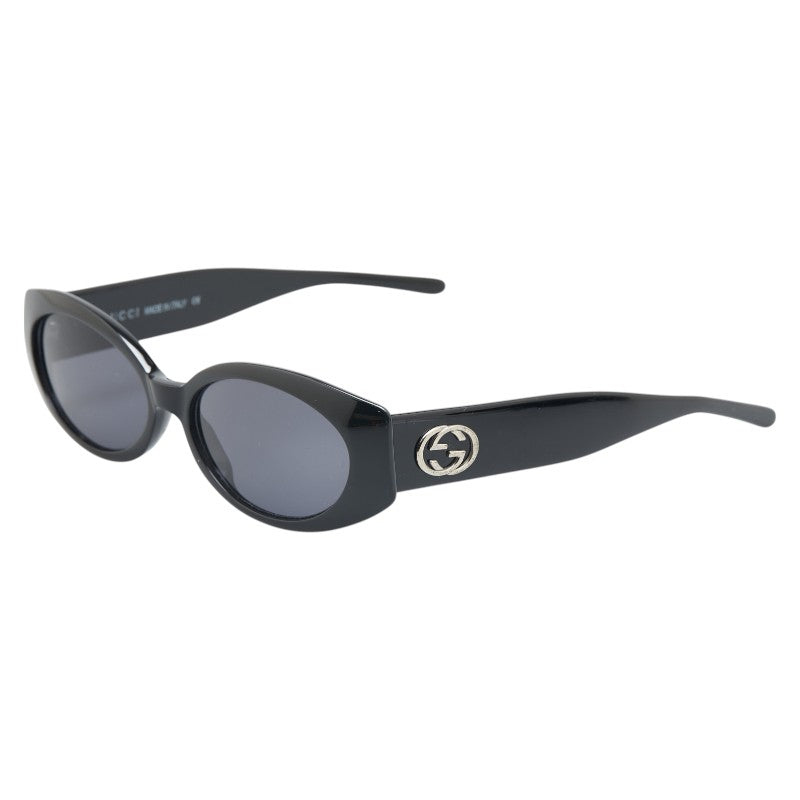 グッチ インターロッキングG オーバル サングラス GG2196/S ブラック プラスチック レディース GUCCI 【中古】