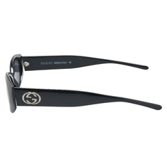 グッチ インターロッキングG オーバル サングラス GG2196/S ブラック プラスチック レディース GUCCI 【中古】