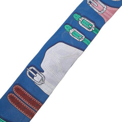 エルメス ツイリー ベルト モチーフ スカーフ ブルー マルチカラー シルク レディース HERMES 【中古】