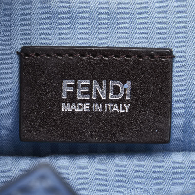 フェンディ プチ トゥージュール ハンドバッグ ショルダーバッグ 2WAY 8BH253 ライトブルー レザー レディース FENDI 【中古】