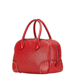 グッチ GGエンボス ハンドバッグ ショルダーバッグ 2WAY 斜め掛け 354224 レッド レザー レディース GUCCI 【中古】