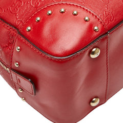 グッチ GGエンボス ハンドバッグ ショルダーバッグ 2WAY 斜め掛け 354224 レッド レザー レディース GUCCI 【中古】