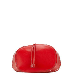 グッチ ディアマンテ 巾着 斜め掛け ショルダーバッグ 354229 レッド レザー レディース GUCCI 【中古】