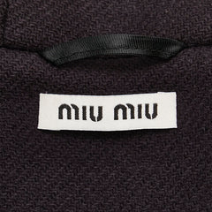 ミュウミュウ ダッフルコート サイズ：38 ブラウン ウール レディース MIUMIU 【中古】