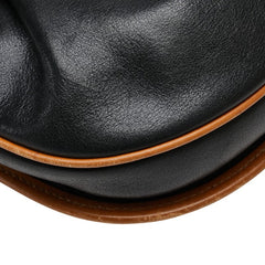 セリーヌ 斜め掛け ショルダーバッグ ブラック ブラウン レザー レディース CELINE 【中古】