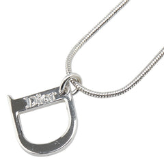 ディオール ロゴ ネックレス シルバー メタル レディース Dior 【中古】